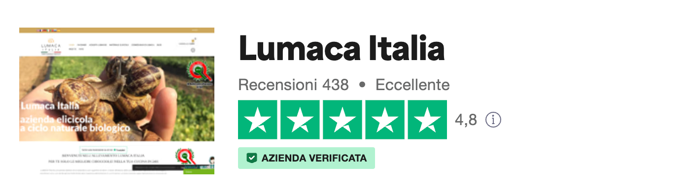 Lumache di alta qualità con omaggio spezie per cucinare piatti prelibati