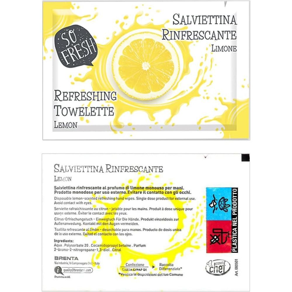 Salviettina igienizzante al limone – fresca e rinfrescante per ogni situazione 🌱