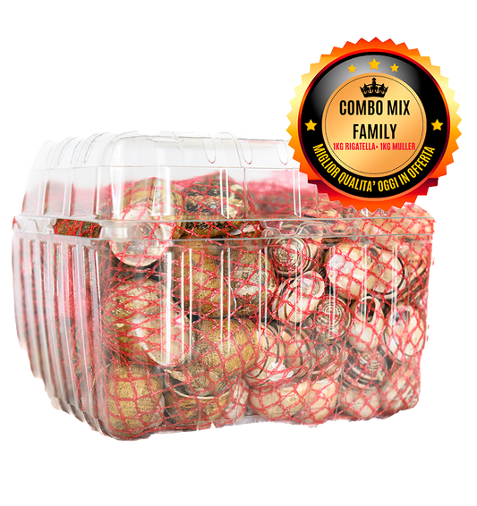 Combo Mix Family 1kg Lumache Rigatelle e 1kg Helix Aspersa Muller
