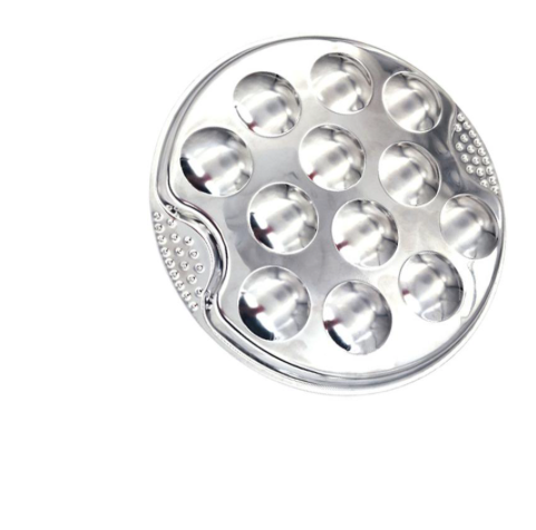 piatto acciaio inox per lumache