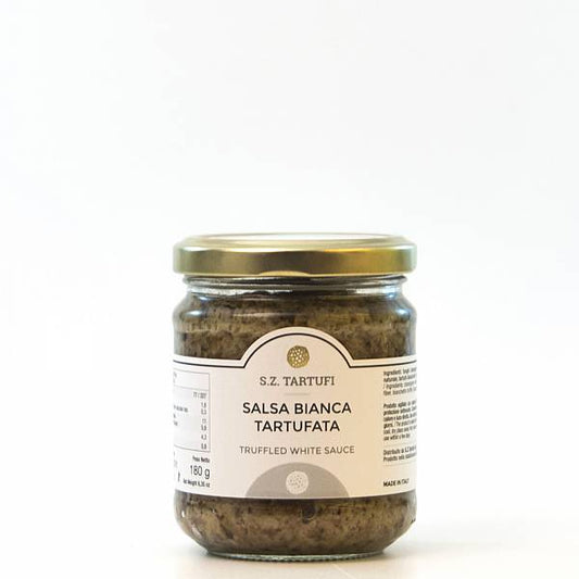 Salsa tartufata bianca 180g, condimento gourmet per piatti con lumache